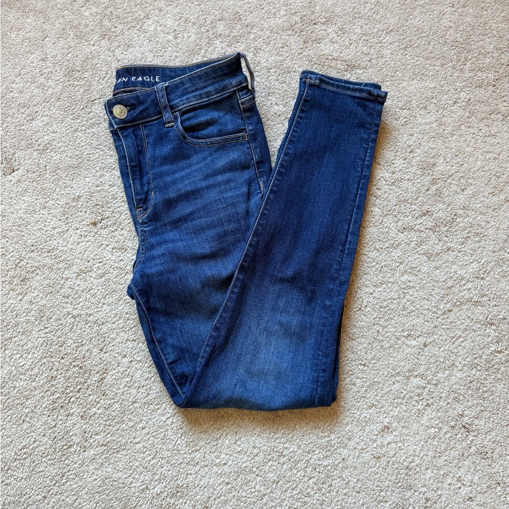 American Eagle Outfitters Women's Dark Blue Skinny Jeans